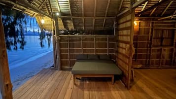 Panoramic-Bungalow, 1 Queen-Bett, Meerblick, Strandnähe | Wohnbereich