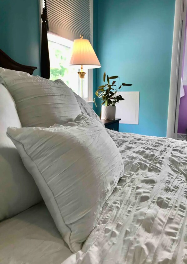 3 soverom, strykejern/-brett, reiseseng for barn og wi-fi (inkludert)