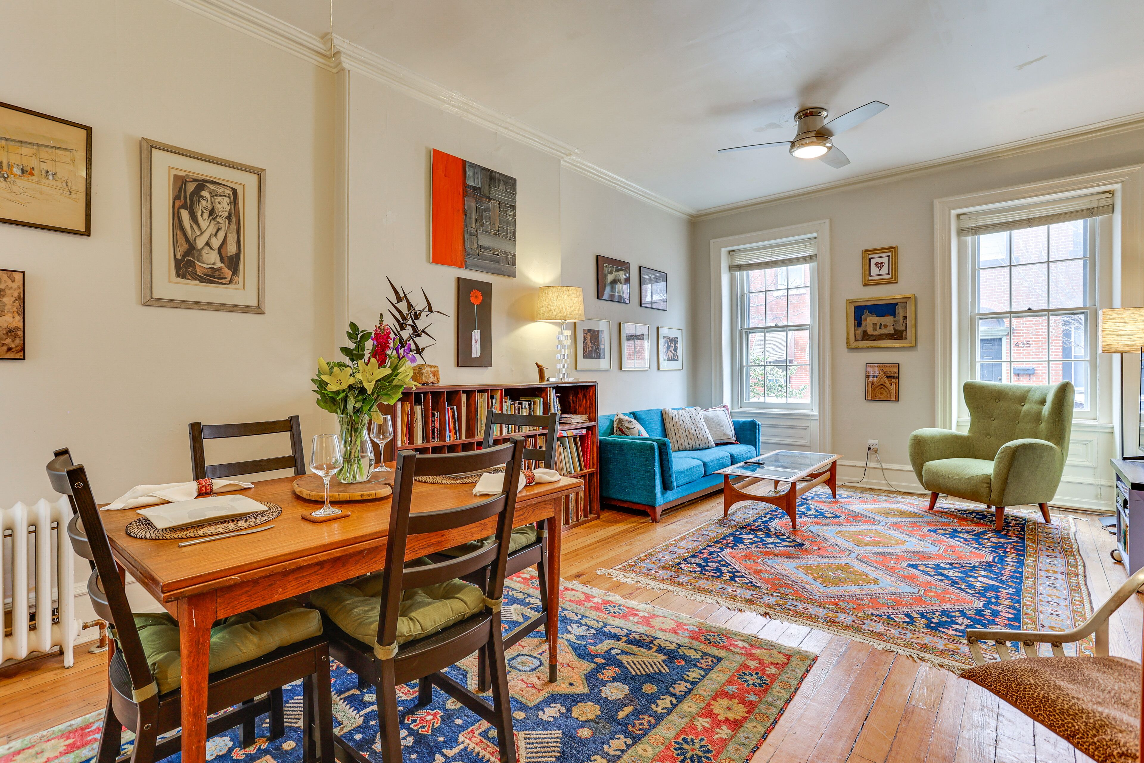 MCM-Inspired Philadelphia Apartment: Private Deck