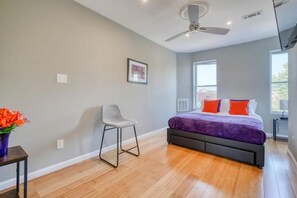 1 habitación, tabla de planchar con plancha, wifi y ropa de cama