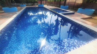 Portuguese Era Goan Home • Swimming Pool • Insta: @little.yellow.house1943