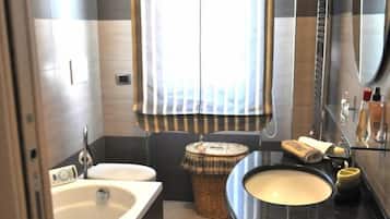 Hair dryer, towels