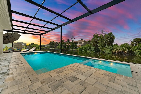 A heated pool