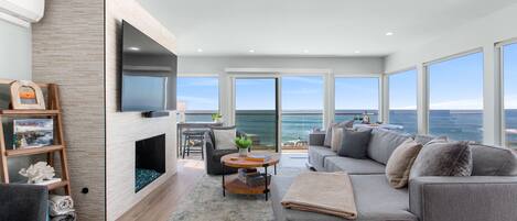 TV connectée, cheminée