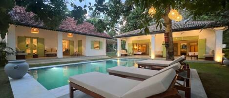 Front of property – evening/night