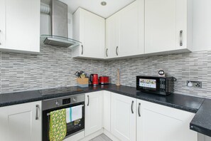 Fridge, microwave, toaster