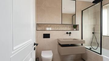 Shower, hair dryer