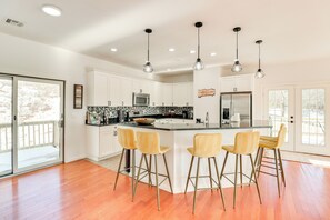 House (3 Bedrooms) | Interior - Deck & Lake View: Spacious Long Pond Home! (Long Pond)