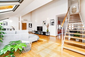 公寓, 2 间卧室, 露台, 城市景观 | 客厅