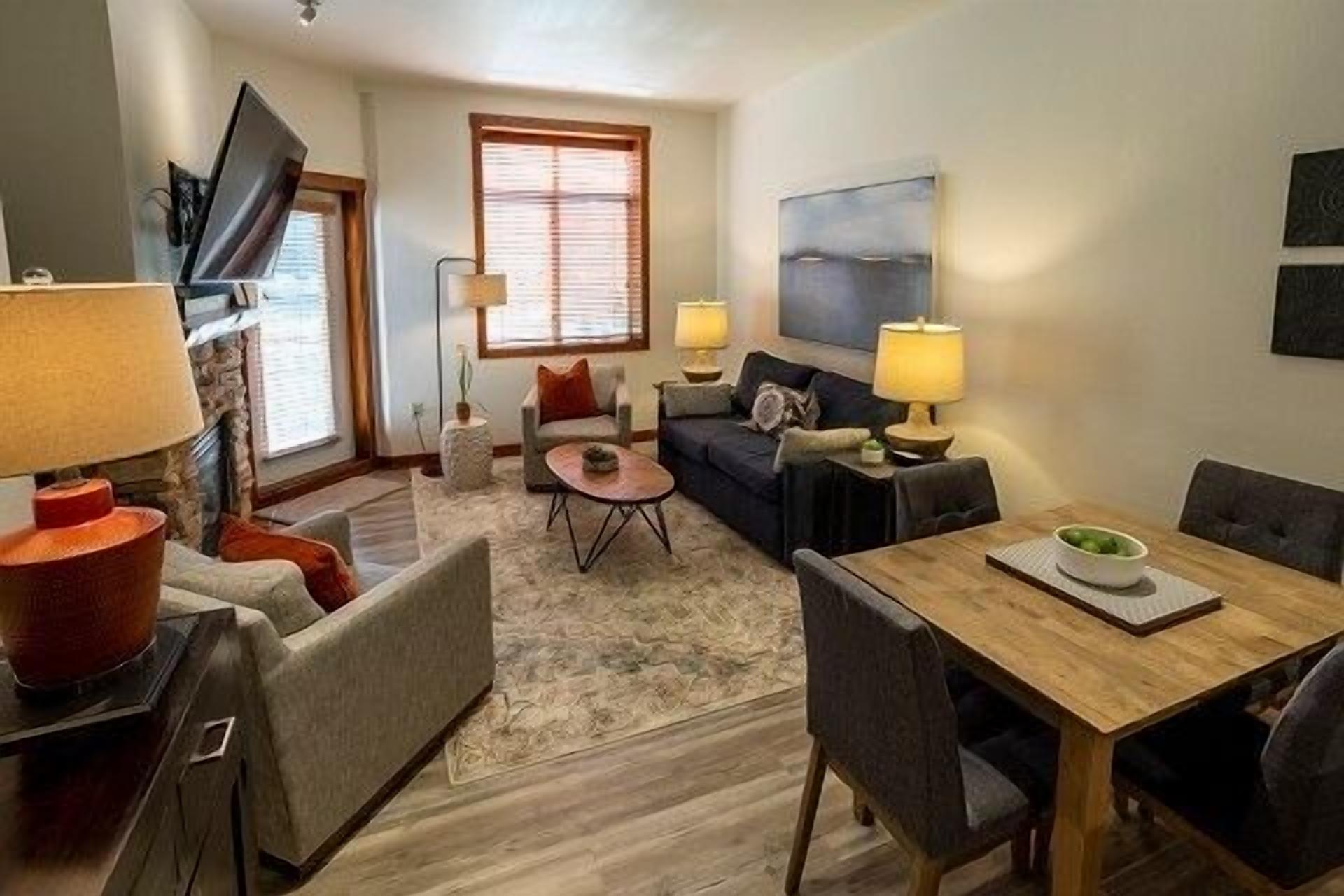 公寓式客房, 1 间卧室 | 用餐