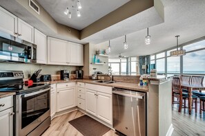 Fridge, microwave, oven, stovetop - 🌊Ocean View | Indoor Heated Water Park + Lazy River | Dunes Village Resort 912 (Myrtle Beach)
