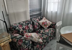 Smart-TV, Tischtennisplatte, Bücher, Musikbibliothek