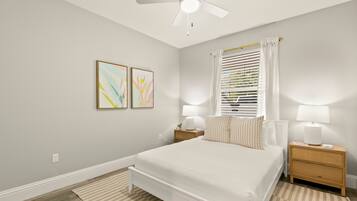 2 bedrooms, iron/ironing board, WiFi, bed sheets