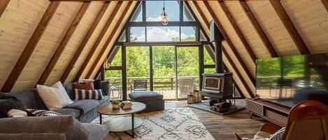 Smart TV, fireplace