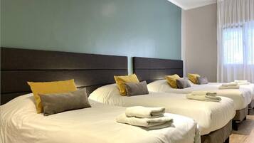 Down comforters, memory foam beds, blackout drapes