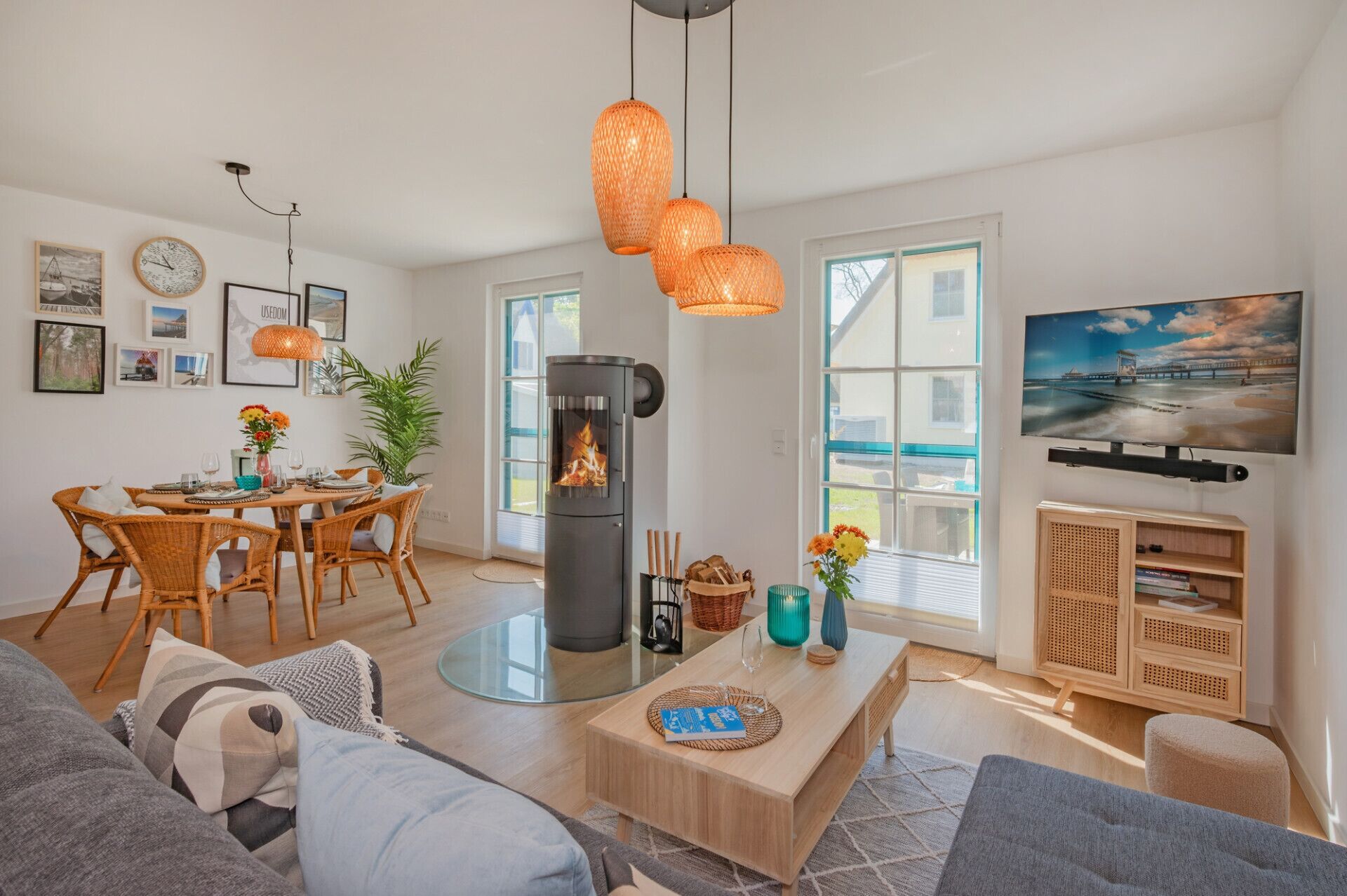 智能电视、壁炉