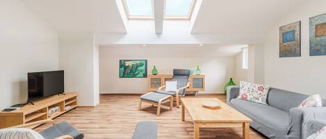 Una televisión, una oficina