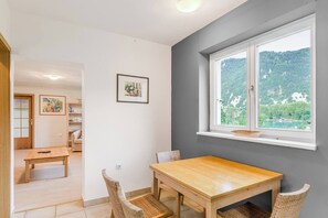 Dining - Down floor ap with 1 bedroom, airco, tv, new kitchen and own lake side terrace (Most na Soci)