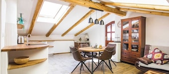 Stylish, newly refurbished loft apartment with stunning views of the mount Krn and surroundings