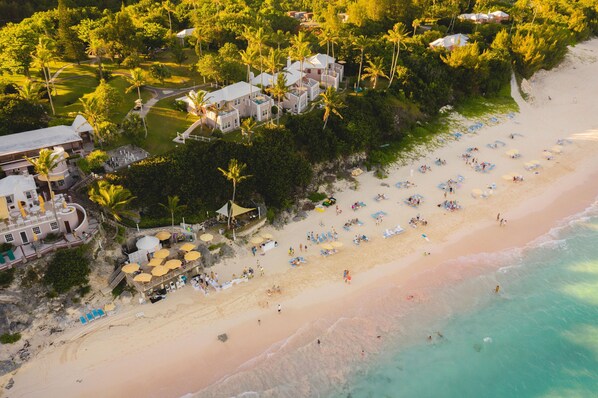 Sun-loungers, beach towels