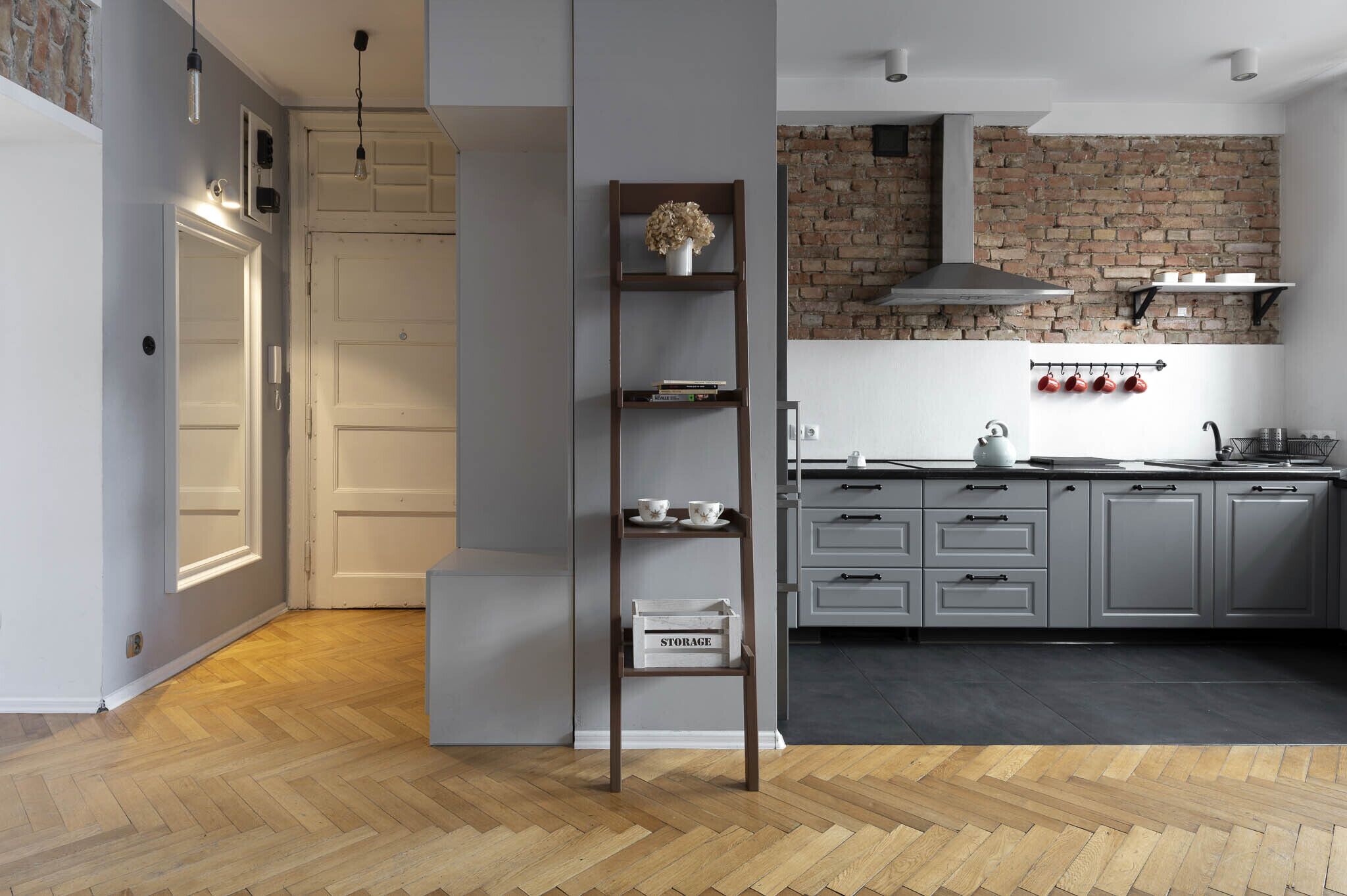 Refrigerador, horno, placa de cocina, lavavajillas