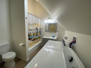 Hair dryer, soap, shampoo