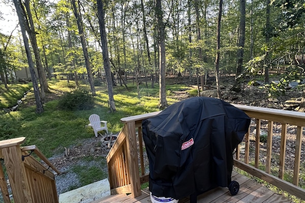Deck with grill