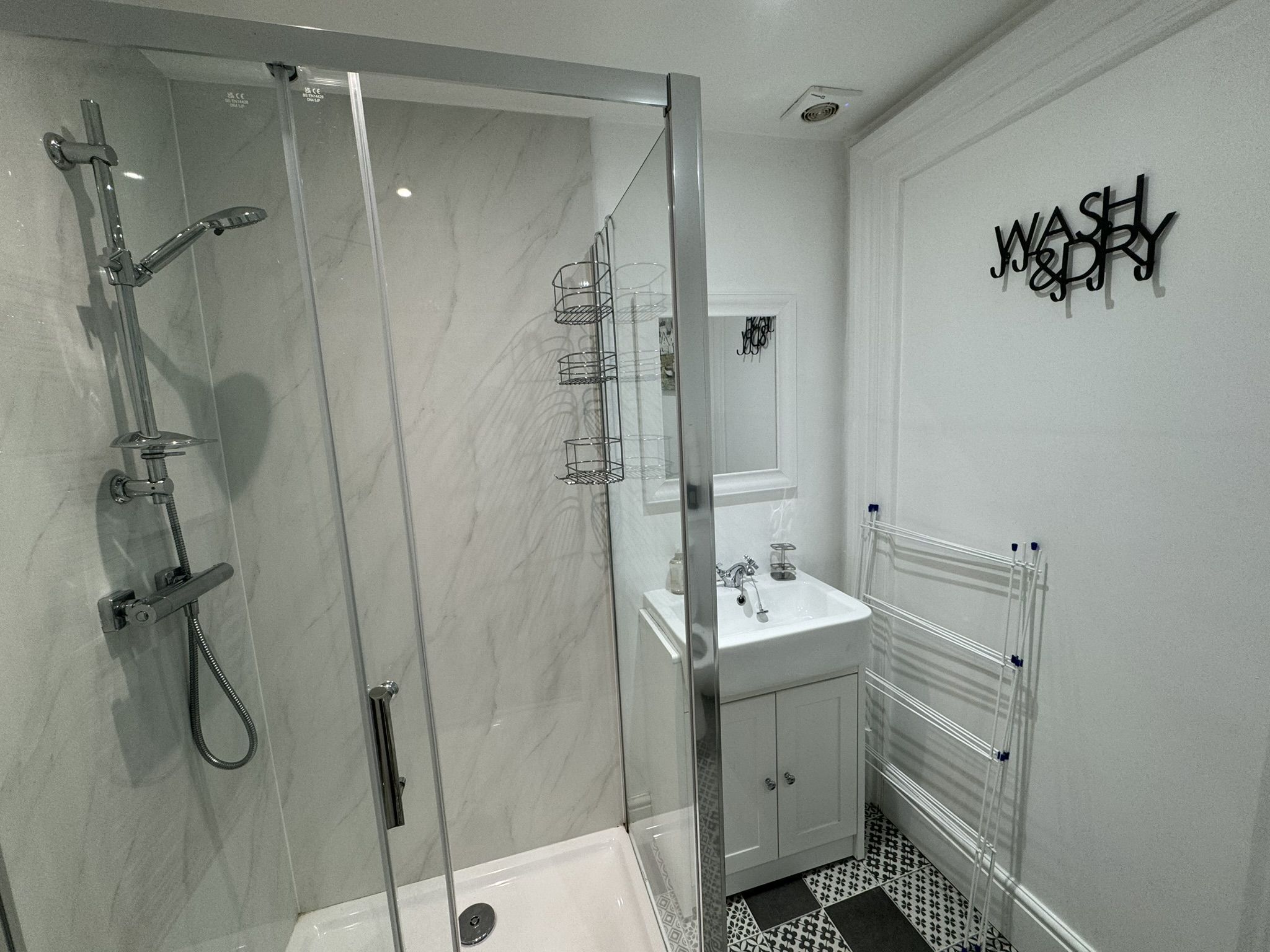 Shower, hair dryer