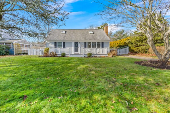 Exterior - Walk to beach, fenced yard, and toys for the kids! (West Yarmouth)