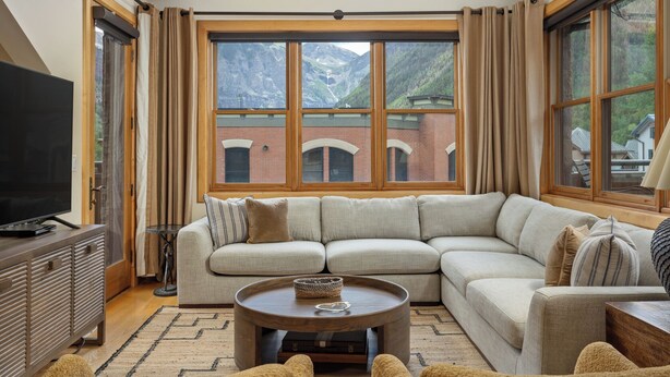 Smart TV, fireplace, DVD player, books