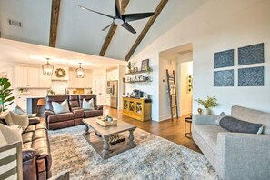 TV, fireplace, video games, books