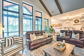 TV, fireplace, video games, books