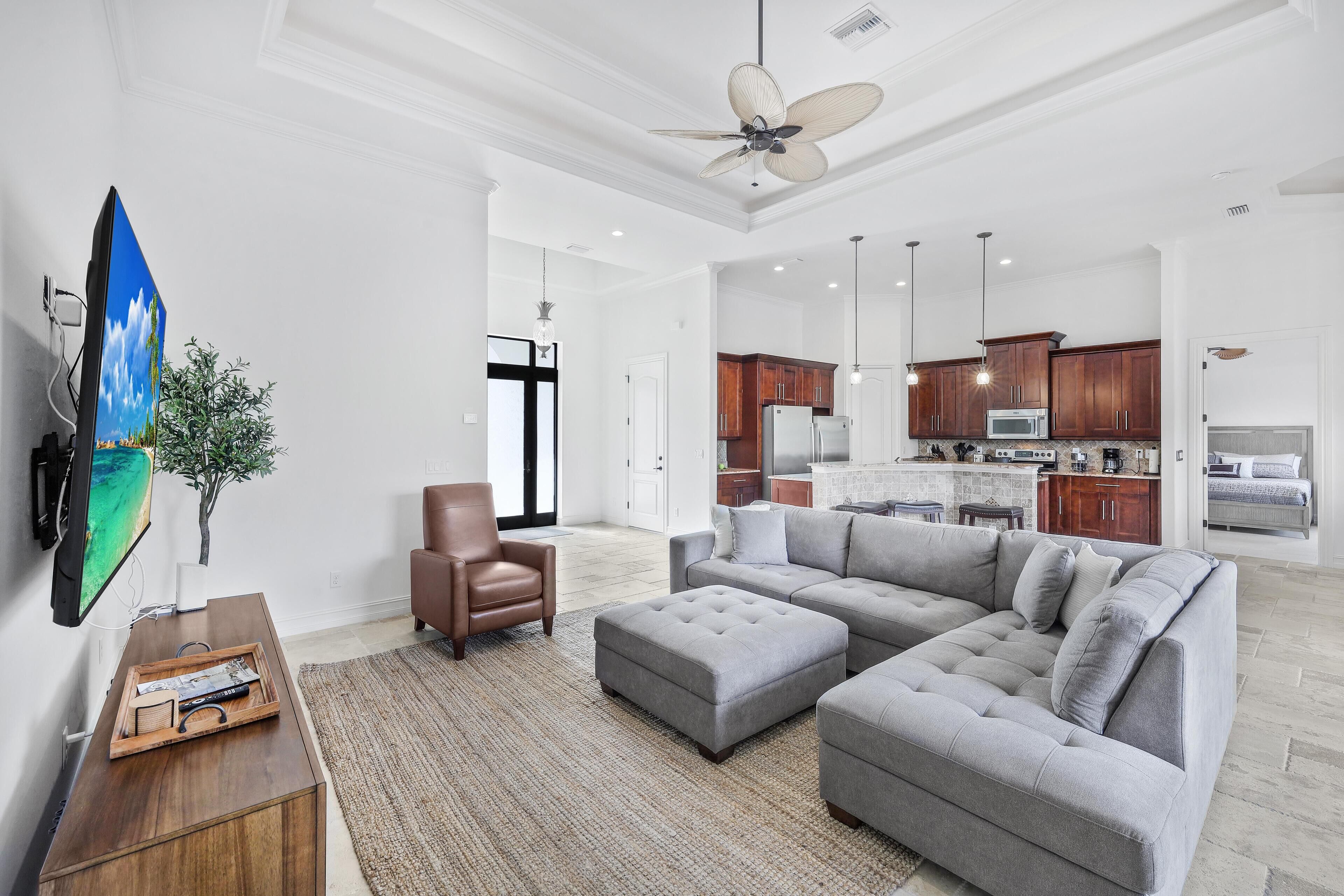 House, Multiple Beds (Central inland home with pool, spa an) | Living area