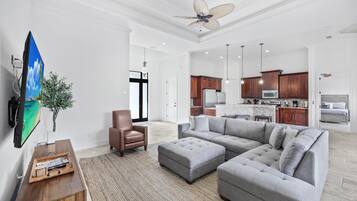 House, Multiple Beds (Central inland home with pool, spa an) | Living area