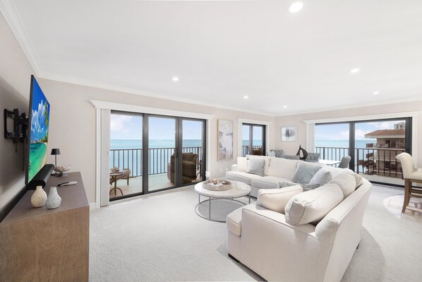 公寓客房, 1 張特大雙人床 (Breath-taking waterfront condo with p) | 客廳