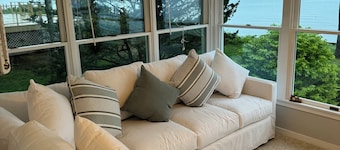 Waterfront home with private beach amazing view and sleeps 10 !