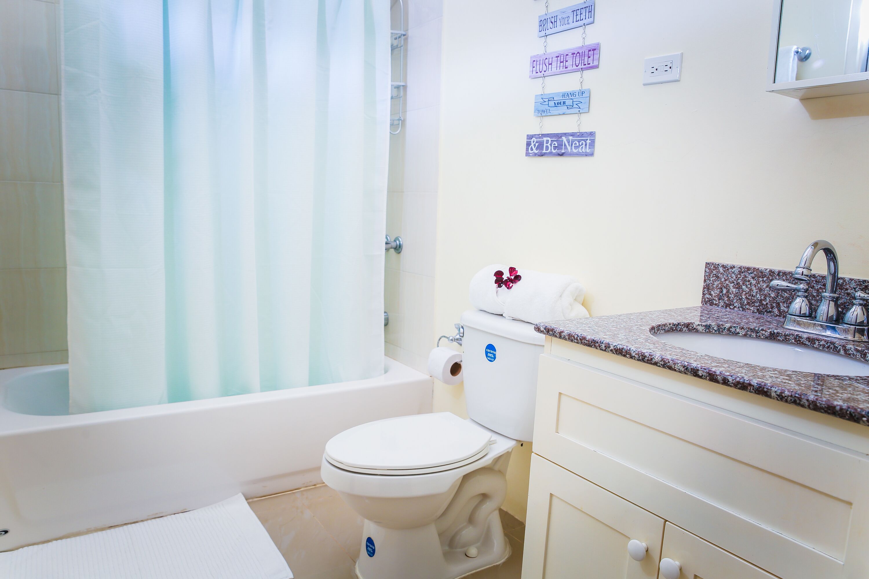 Villa | Bathroom | Hair dryer, towels