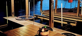Waterfront cottage with private two-story boat dock