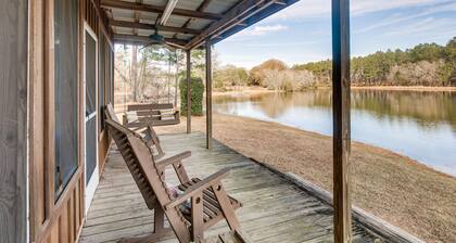 Georgia Lakefront Cabin w/ Fire Pit + Grills!