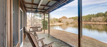Georgia Lakefront Cabin w/ Fire Pit + Grills!