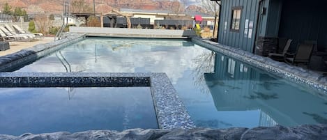 A heated pool