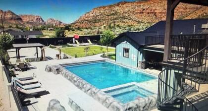 Zion Vista 7BR/5.5BA Poolside Manor Near Zion: Sauna, Hot Tub, Golf, Gym