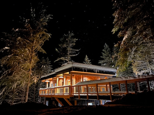 House with bridge, walk around deck, rooftop patio, 24' glass door & much more!!