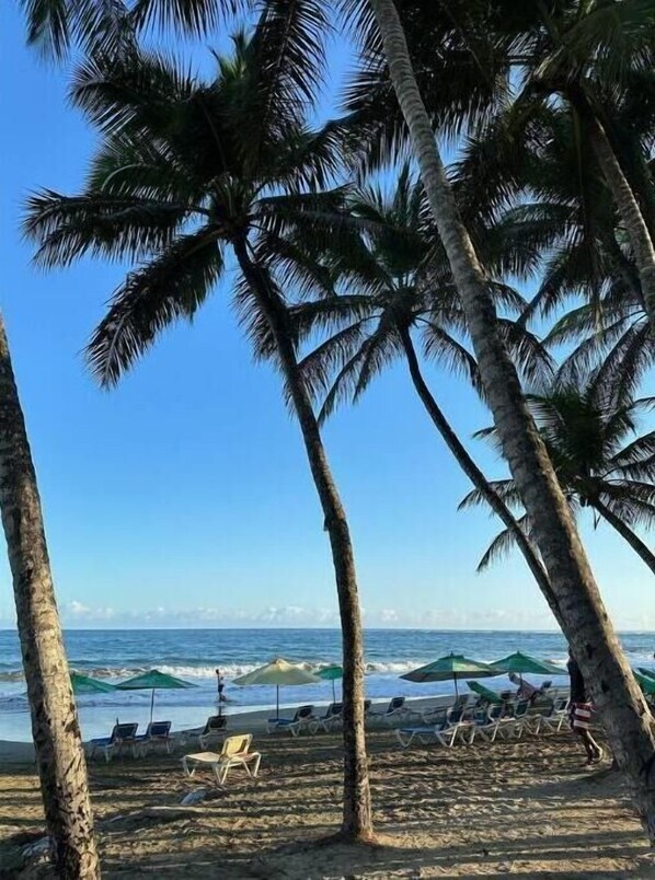 Sun loungers, beach towels