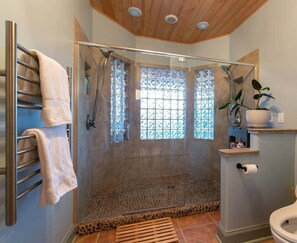 Dusche, Haartrockner, Bidet, Handtücher