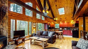 Living area - Loon Lodge on Wilson Pond (Greenville)