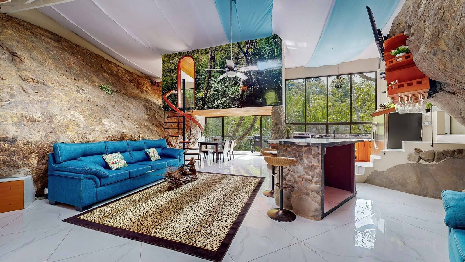 Luxury House | Living area | 42-inch Smart TV with digital channels, streaming services