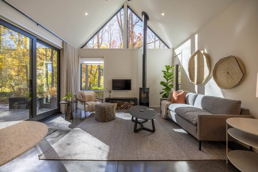 Tranquil Modern Hideaway | Hot Tub | Wood Stove | Firelight At Shope Creek - Asheville, NC