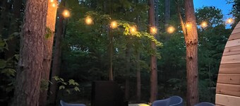 Aurora Luxury Dome + Hot Tub + Sauna + N MI + Kitchen + Bathroom + King + Queen!