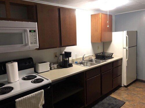 Island Falls Intown. Just off I-95. Gas/Grocery/Lounge nearby